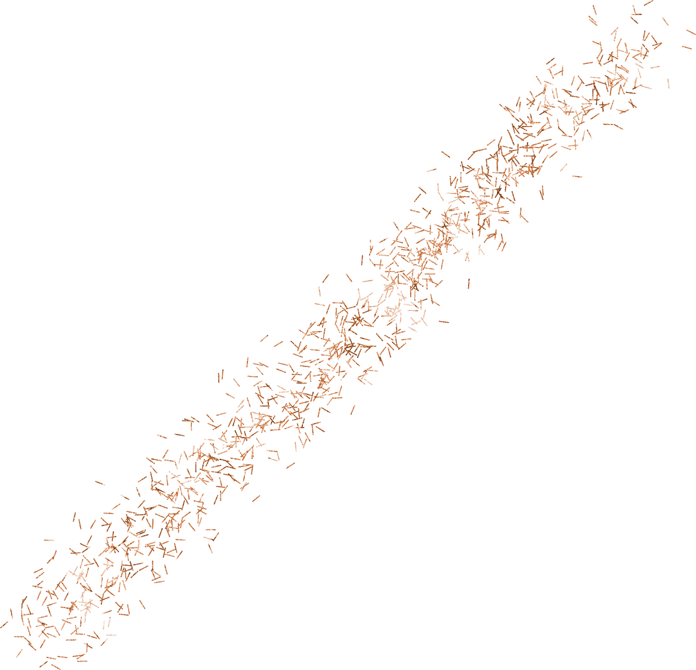 Copper Glitter Confetti Decorative